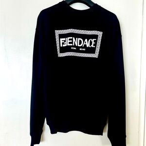 Fendace Fendi x Versace Black Crewneck sweatshirt sweater capsule size Medium M